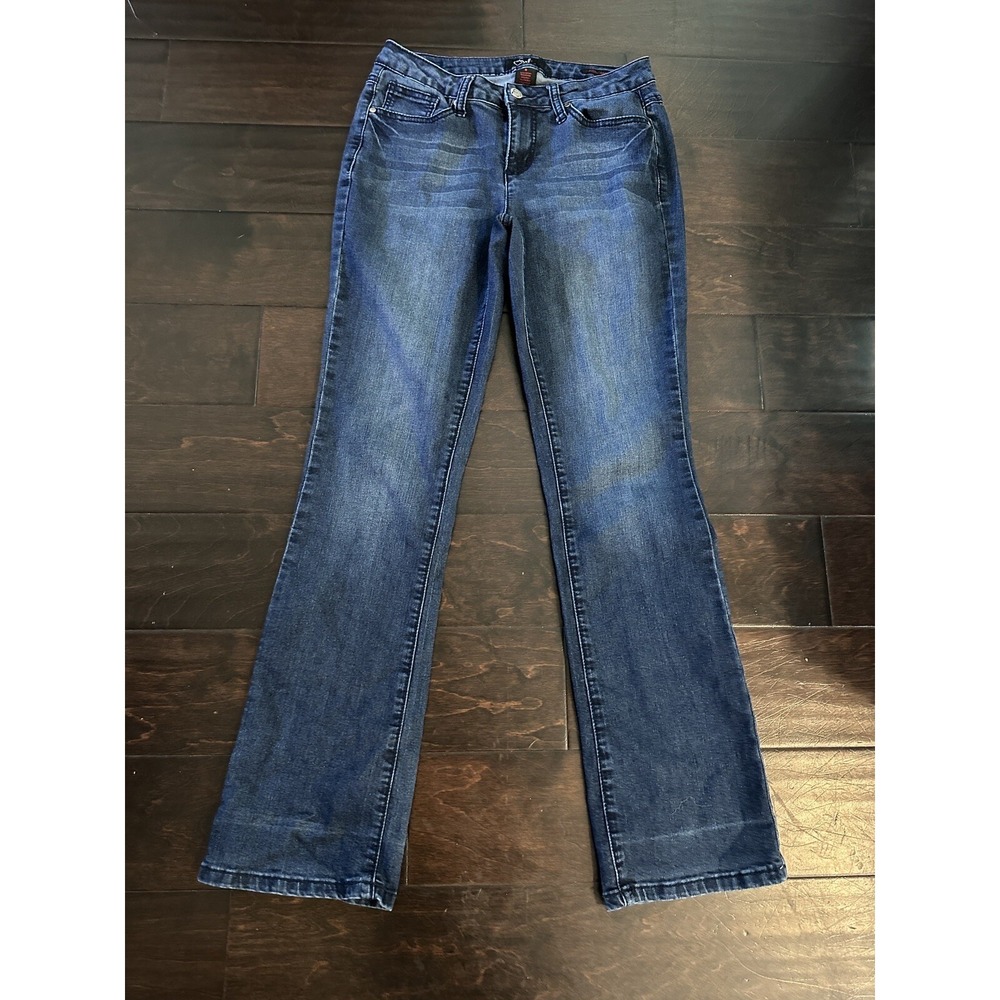 Earl Jeans Women's 6 Blue Med Dark Wash Slim Boot Cut Jeans
